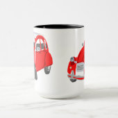Tasse verzierte mit hellem rotem Citroen 2 (Zentrum)