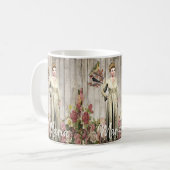 Tasse viktorianischer Blumenvogel (Vorderseite Links)