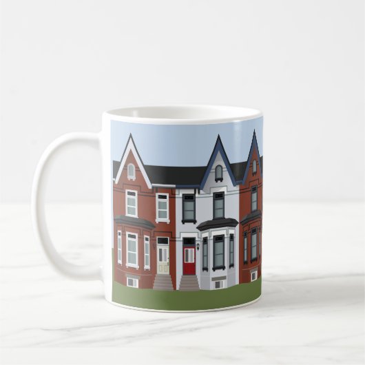 Tasse viktorianischer Stadthäuser (Links)