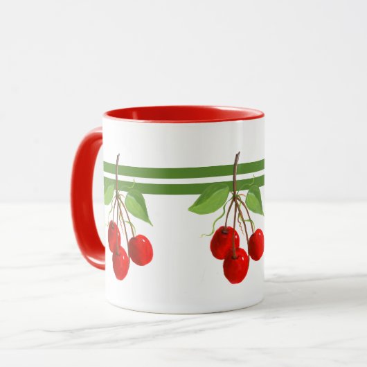 Tasse Vintag Cherries (Vorderseite Links)
