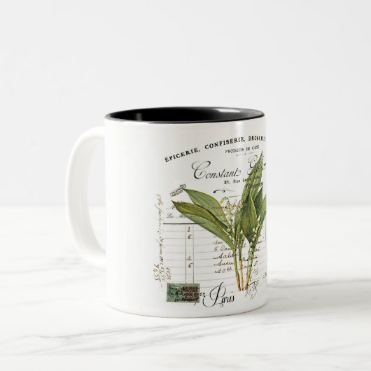 Tasse Vintage, Retro Design Maiglöckchen (Vorderseite Links)