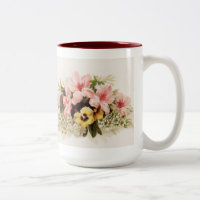 Tasse Vintager Frühjahrsblüten