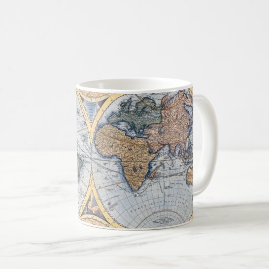 Tasse - Vintager globaler Plan (VorderseiteRechts)