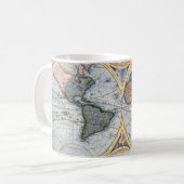 Tasse - Vintager globaler Plan (Vorderseite Links)