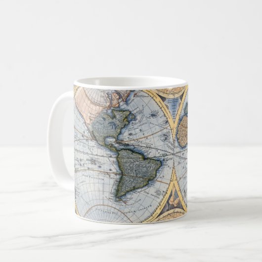 Tasse - Vintager globaler Plan (Vorderseite Links)