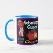 TASSE ~ VINTAGER KISTEN-AUFKLEBER (Links)