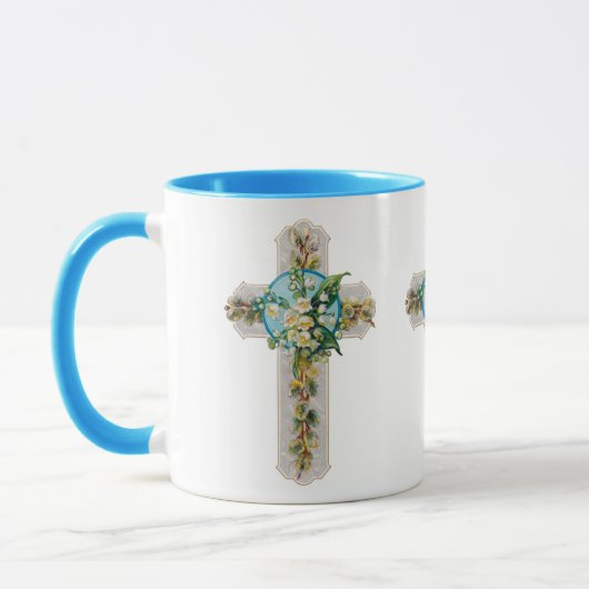 Tasse Vintages Kreuz und Blume (Links)