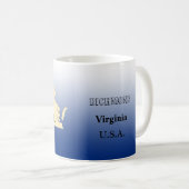 Tasse - Virginia Staat Karte mit Stadt (VorderseiteRechts)