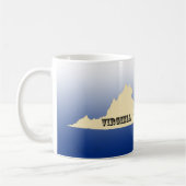 Tasse - Virginia Staat Karte mit Stadt (Links)