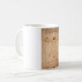 Tasse Vitruvian Man von Leonardo da Vinci (Vorderseite Links)