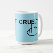 Tasse-Vogel Drehe grausam ist grausam Kaffeetasse (VorderseiteRechts)