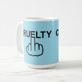 Tasse-Vogel Drehe grausam ist grausam Kaffeetasse (Vorderseite Links)