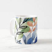 Tasse von Aquarellfarben-Blätter (Vorderseite Links)