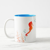 Tasse von Aquarellfarben - Niedlicher Ozean Animal (Links)