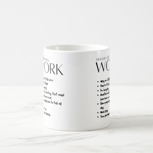 Tasse von Arbeitsgedanken (Mittel)