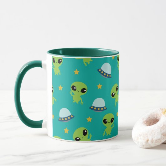 Tasse von Außerirdischen (Mit Donut)