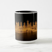 Tasse von beleuchteten Schachstücken (Zentrum)