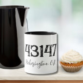 Tasse von beschädigtem Zip-Code