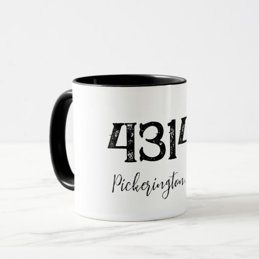 Tasse von beschädigtem Zip-Code (Vorderseite Links)