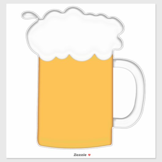 Tasse von Bier Aufkleber (Blatt)