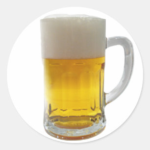Tasse von Bier Runder Aufkleber