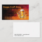 Tasse von Bier | Weizen | Restaurant Brewery Visitenkarte (Vorne/Hinten)