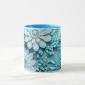 Tasse von Blue Cut Paper-Blume (Zentrum)