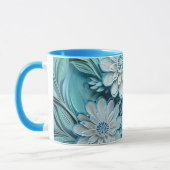 Tasse von Blue Cut Paper-Blume (Links)