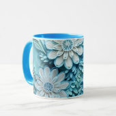 Tasse von Blue Cut Paper-Blume (Vorderseite Links)