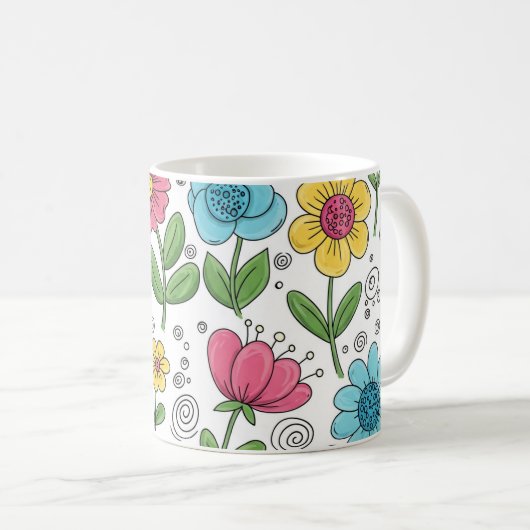 Tasse von Blumen und Sippen (VorderseiteRechts)