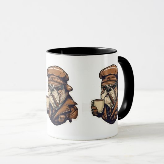 Tasse von Bulldoggen (VorderseiteRechts)