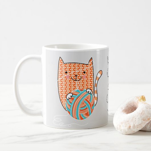 Tasse von Calm und Carry Yarn behalten (Mit Donut)