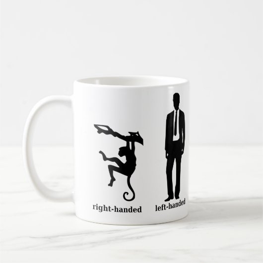 Tasse von Chimp-Links-hand-Man-Kaffee (Links)
