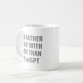 Tasse von der Mutter aus dem schüchternen Typ (Vorderseite Links)
