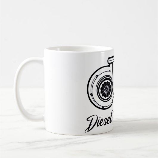 Tasse von Dieselköniginnen-Logos (Links)
