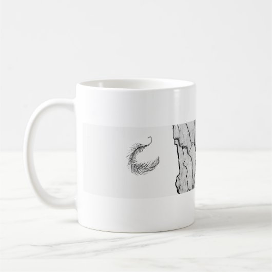 Tasse von Eagles ZUHAUSE Second Nature B+W Feather (Links)