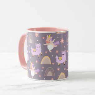 Tasse von Einhorn und Llamas