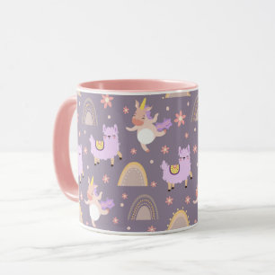 Tasse von Einhorn und Llamas