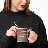 Tasse von erdigen, feinen Streifen mit weißer Gren