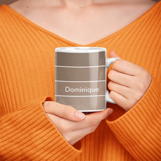 Tasse von erdigen, feinen Streifen mit weißer Gren