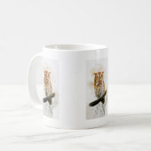 Tasse von Eule - handbemalte Wasserfarbe für Wildf (Vorderseite Links)