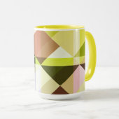 Tasse von Farbblöcken in Limonen und gelben Farben (VorderseiteRechts)