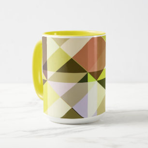 Tasse von Farbblöcken in Limonen und gelben Farben