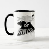 Tasse von Fischen oder Verschwinden - Monochrom (Links)
