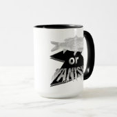 Tasse von Fischen oder Verschwinden - Monochrom (VorderseiteRechts)