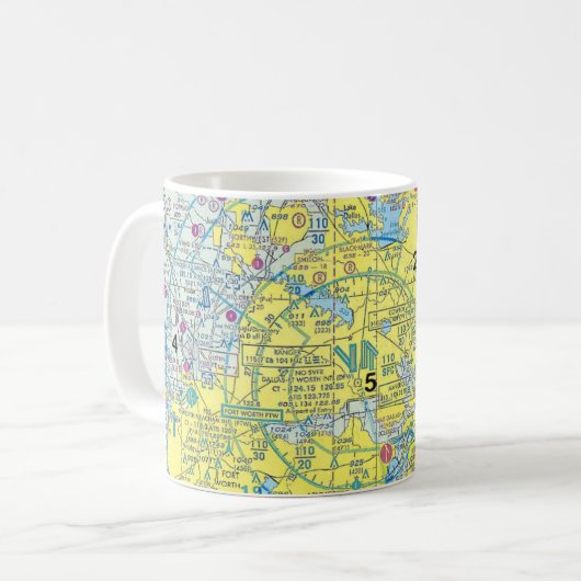 Tasse von Flugdiagrammen (Vorderseite Links)