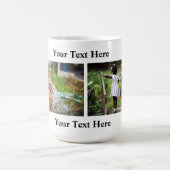 Tasse von Foto und Text mit 2 Fotos/2 Zeilen (Mittel)