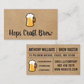 Tasse von Frothbeer | Natürlicher brauner Hintergr Visitenkarte (Vorne/Hinten)
