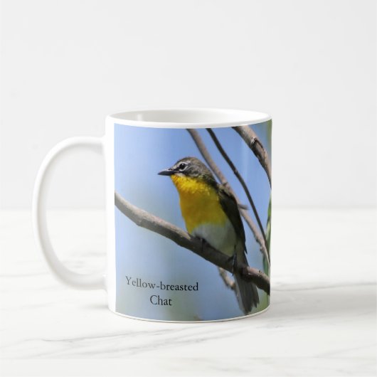 Tasse von Gelbrest-Chat durch BirdingCollectibles (Links)