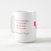 Tasse von Gewürzvögeln Rosa Gedicht (Vorderseite Links)